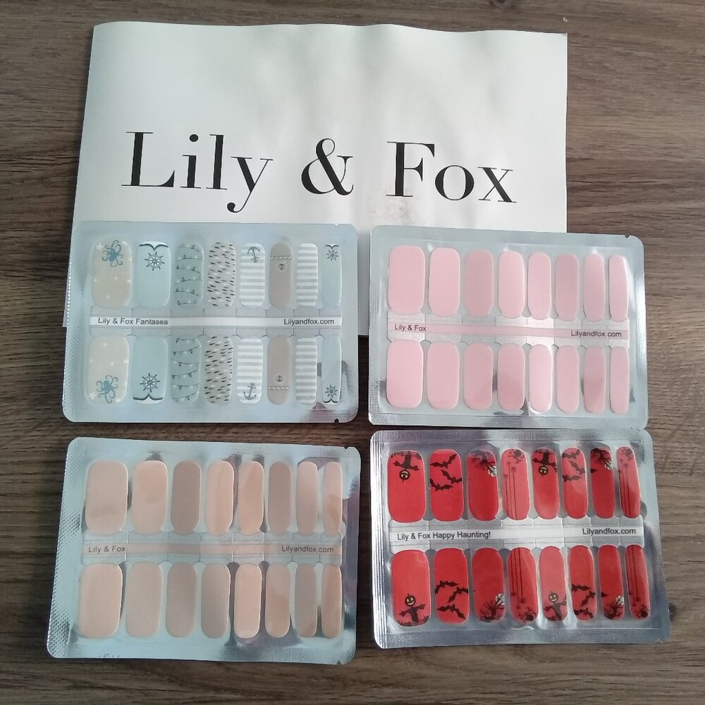 4 sets of Lily and Fox nail wraps -NEW